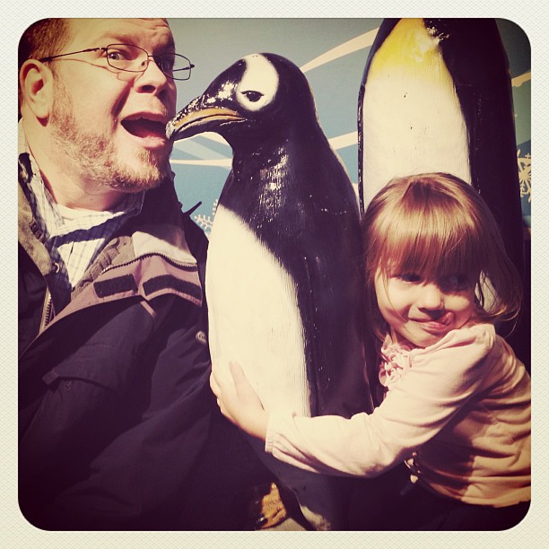 Instagram: David and Anna being silly at the Newport Aquarium