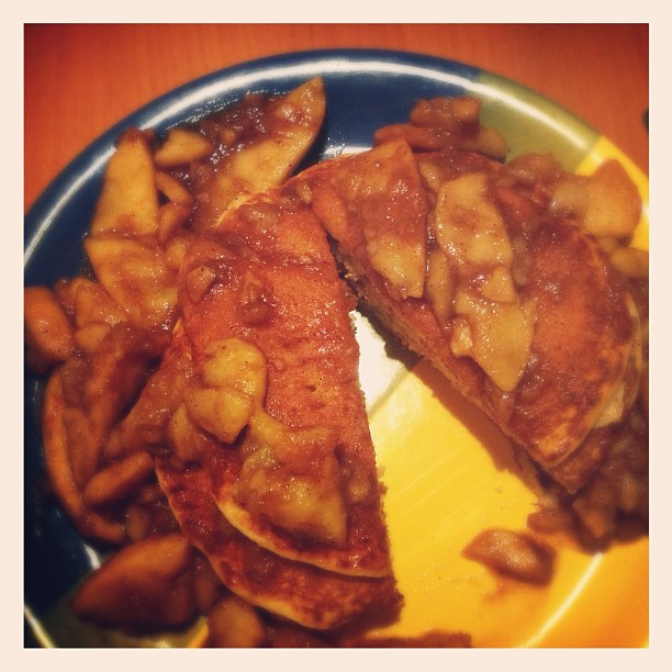 Instagram: Pacman pancakes with baked apple sauce