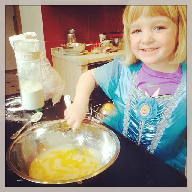 Instagram: Making birthday pizza dough