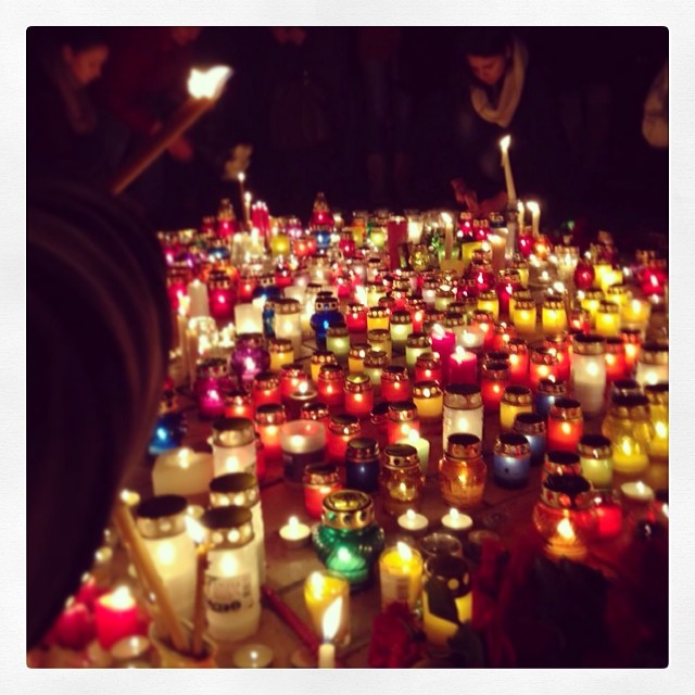 Instagram: Candles for those who lost their lives #euromaidan