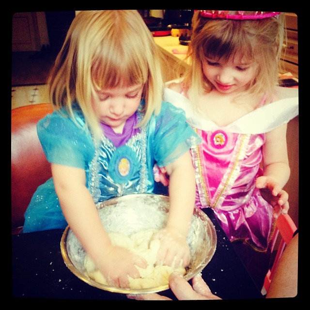 Instagram: Making birthday pizza dough