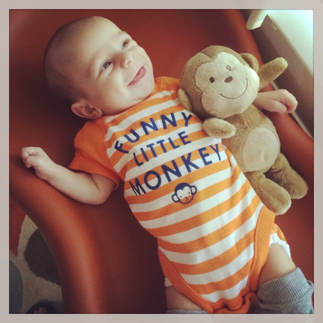Instagram: Erik with Molly's monkey...
