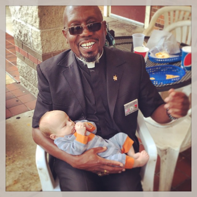 Instagram: Padre Pio and e having post-baptism snuggles.