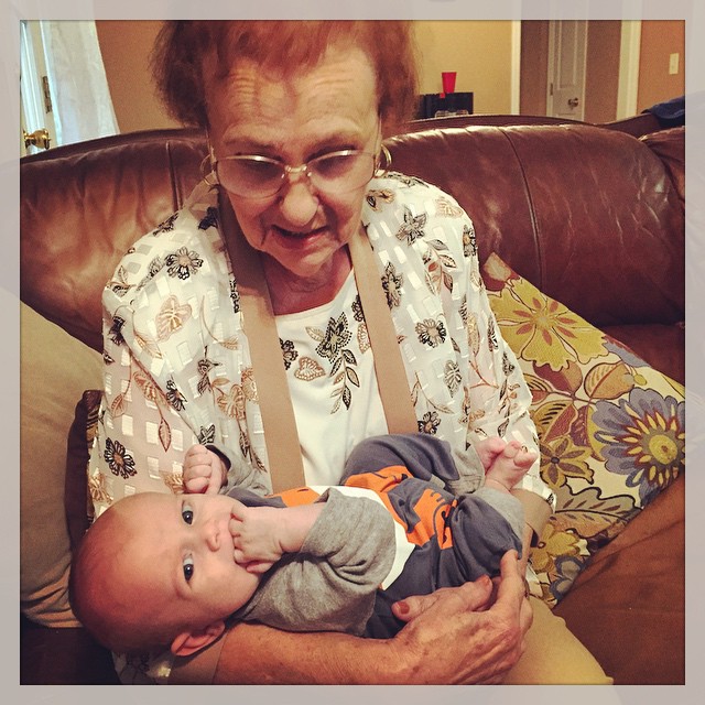 Instagram: e charming his great grandma....