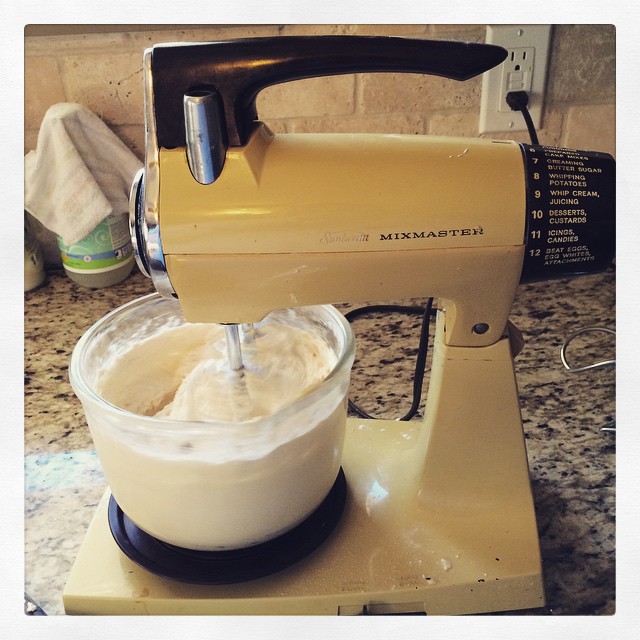 Instagram: Cookie making with Nanny's mixer.