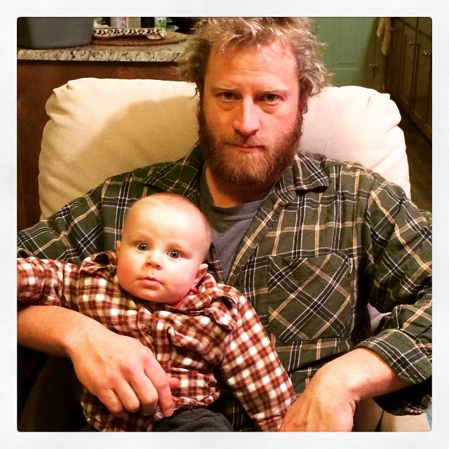 Instagram: E & e in their brawny man shirts!