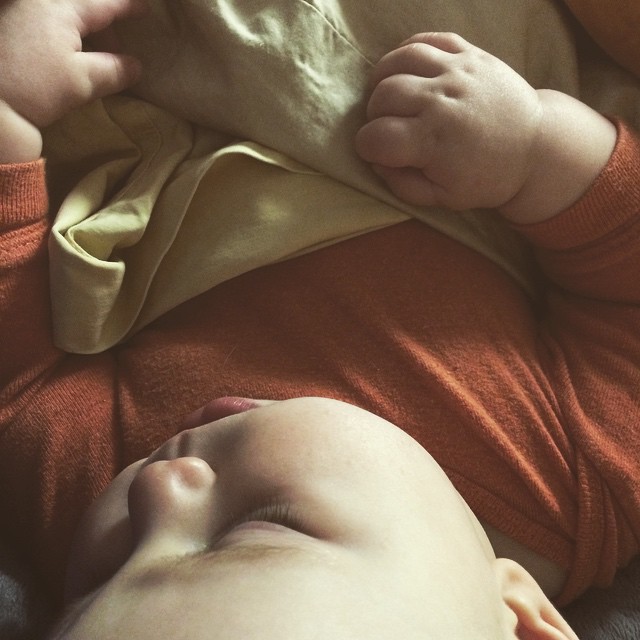 Instagram: Hand dimples and cheeks on a sleeping babe = my favorite