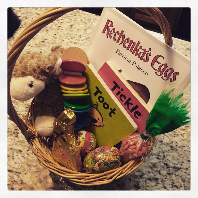 Instagram: Kiddo's Easter basket with a few goodies for the grown ups!