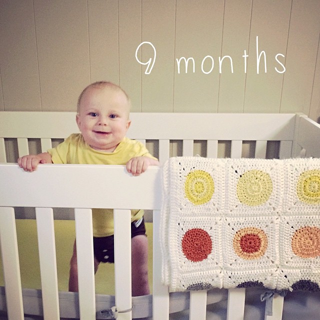 Instagram: 9 months in and 9 months out. Watch out, world! #cheesysmile