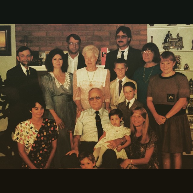 Instagram: The Herbert clan at Pop-op's 80th birthday. Way back when.