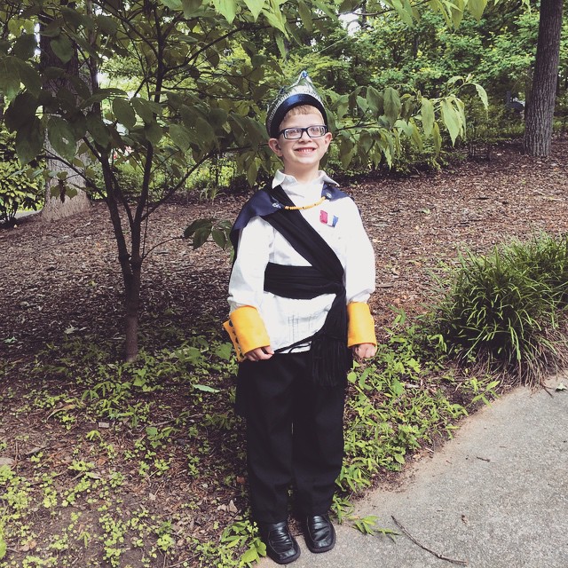 Instagram: My buddy Cy graduated from kindergarten yesterday! He played a spectacular Prince Charming in the graduation theater piece. #growinguptoofast