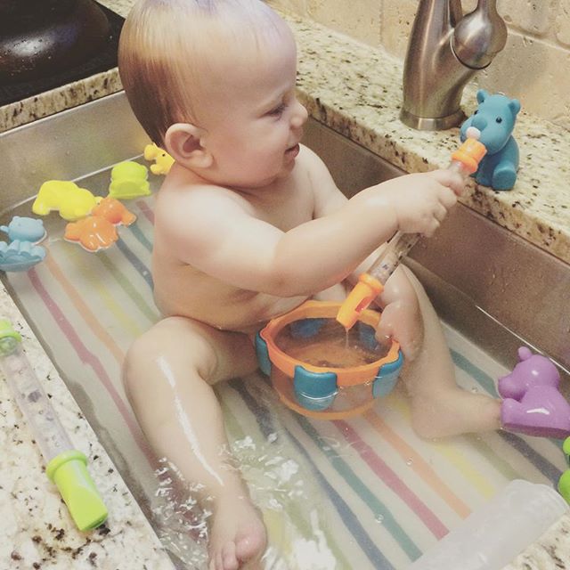 Instagram: E's rhino plays a backwards waterflute. That's talent.