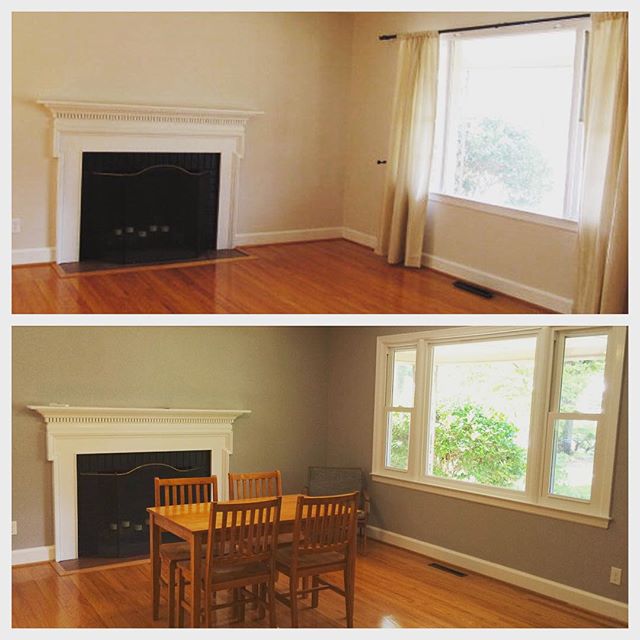 Instagram: before | after: living turned dining room