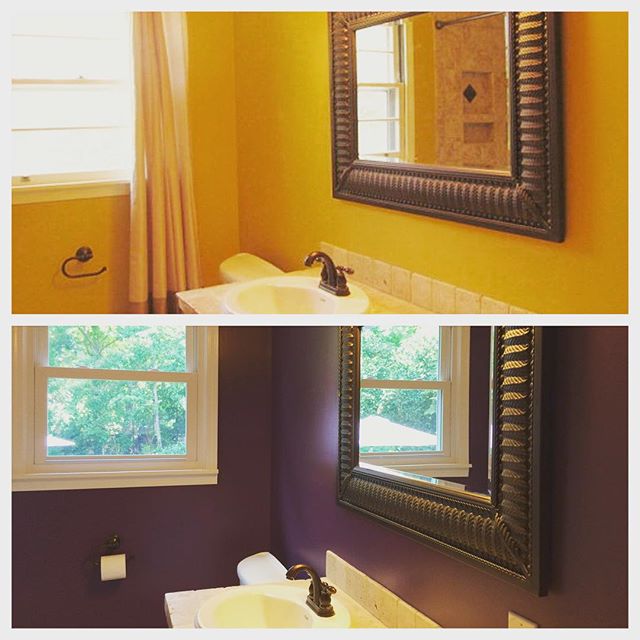 Instagram: before | after: hall bath