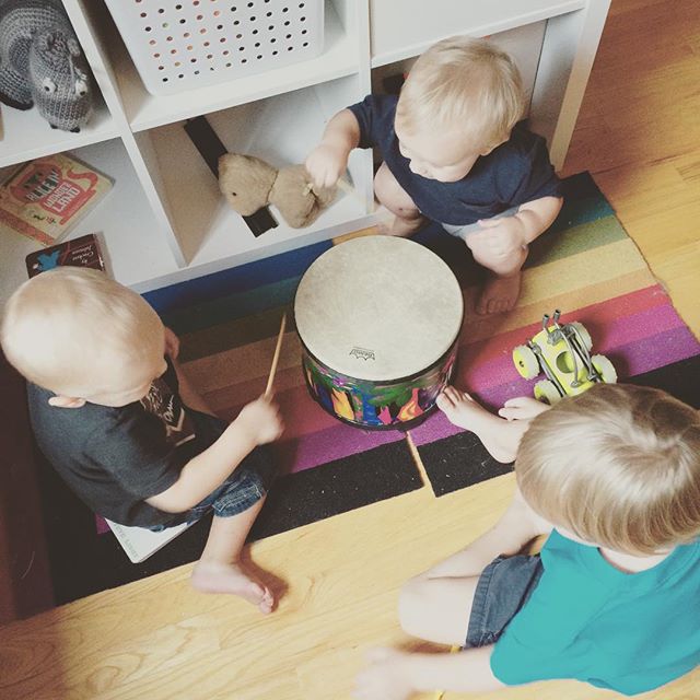 Instagram: Blond boys drumming.