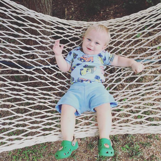 Instagram: The hammock is up. And occupied. #dunbartonoaks