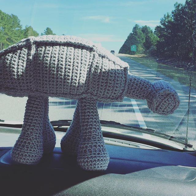 Instagram: AT-AT road tripping to his forever home #babycash #starwars