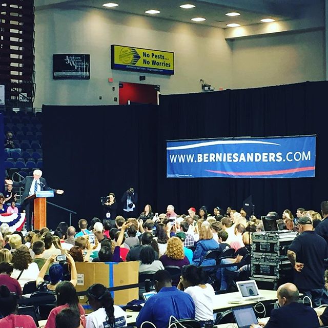 Instagram: Bernie takes the stage. #scforbernie