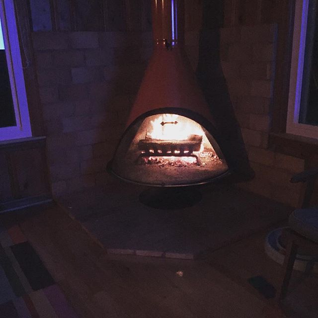 Instagram: A little evening fire on a chilly wet day is good for the soul.