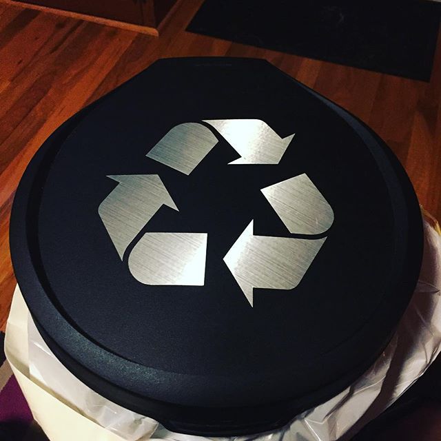 Instagram: My first #cricutexplore project – recycling can. #wildsaturdaynight