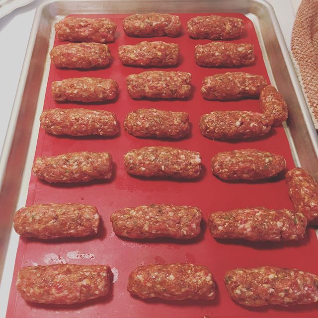 Instagram: And mici ready for the grill.