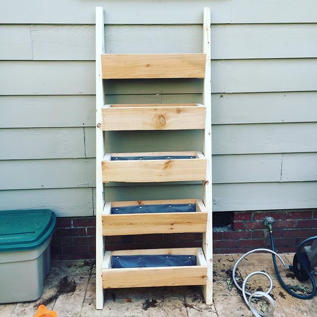 Instagram: Not the most interesting photo, but with several babysitting sessions courtesy of two grandmothers, we finally have the tiered planter finished for my herbs. And given it's our first project like this, we are happy that it s standing and functional.