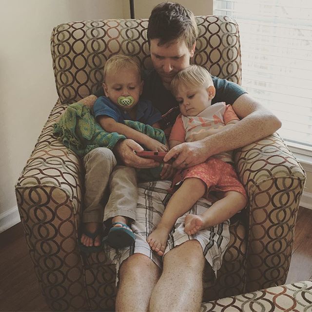 Instagram: Peter, Wyatt, and Erik post-baptism.