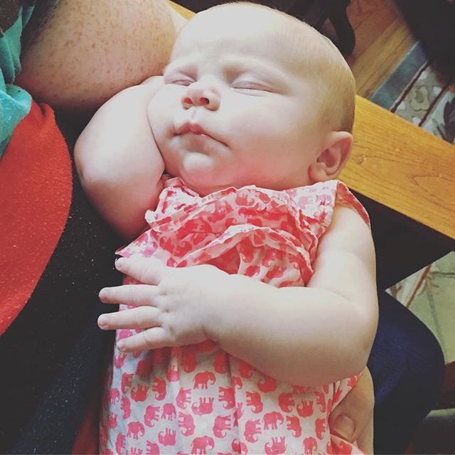 Instagram: Too cute sleeping in a romper from Courtney and Levi!