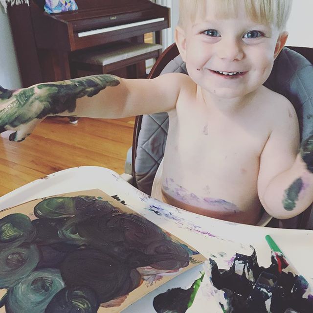 Instagram: Saturday body painting #toddlerantics