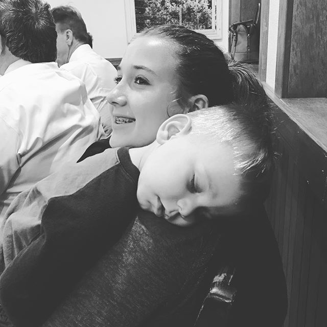 Instagram: Apparently, baptisms wear everyone out. This kid fell asleep eating French toast.