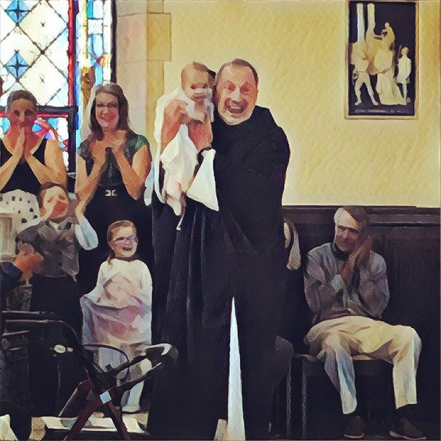 Instagram: Prisma fun with blurry baptism photos