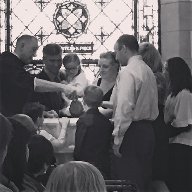 Instagram: Adelaide Marie Sagan became the newest Catholic on the block this afternoon.