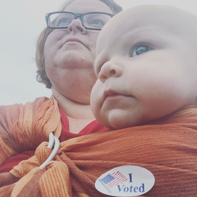 Instagram: Took my baby girl with me to cast my vote.