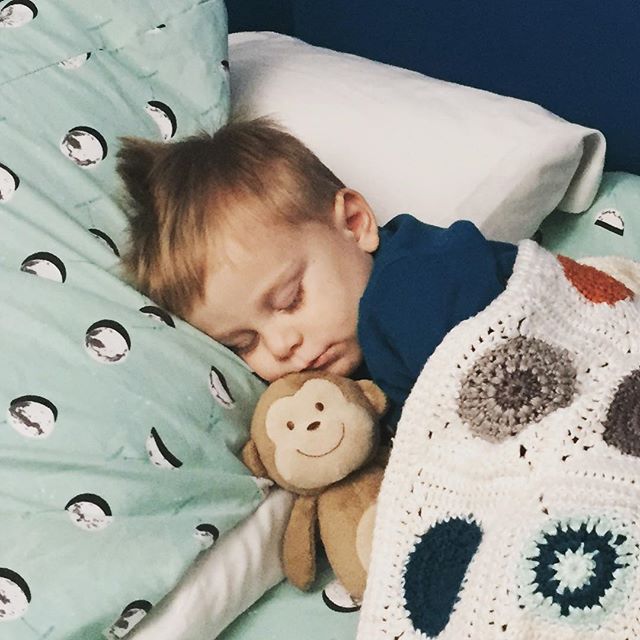 Instagram: Such a snuggly kid. This time with his monkey from @rwmusic99 and girlies.