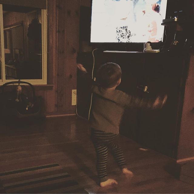 Instagram: Dancing (oh so gracefully) while watching the Nutcracker (again). #toddlerantics #nutcracker