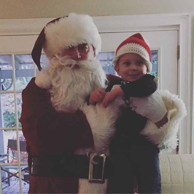 Instagram: During our neighborhood caroling, we ran into Santa. #dunbartonoaks