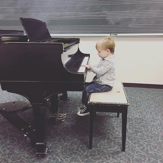 Instagram: Doing some harmonic progressions in the theory room.