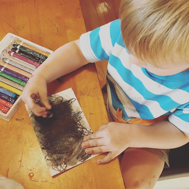 Instagram: Some intensely angsty Valentines will be sent out soon. #watercolorcrayons #valentine #toddlermade