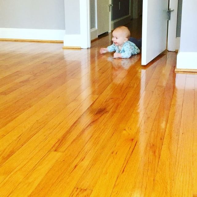 Instagram: Mastered the army crawl. #ginger #happybaby